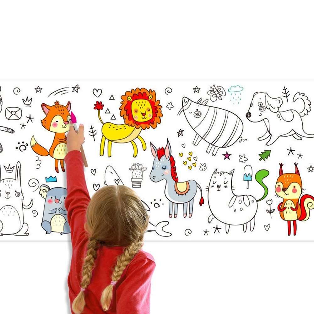 Kids Educational Workbooks - Duvar Çıkartması Grafiti Ruloları Renk Doldurma