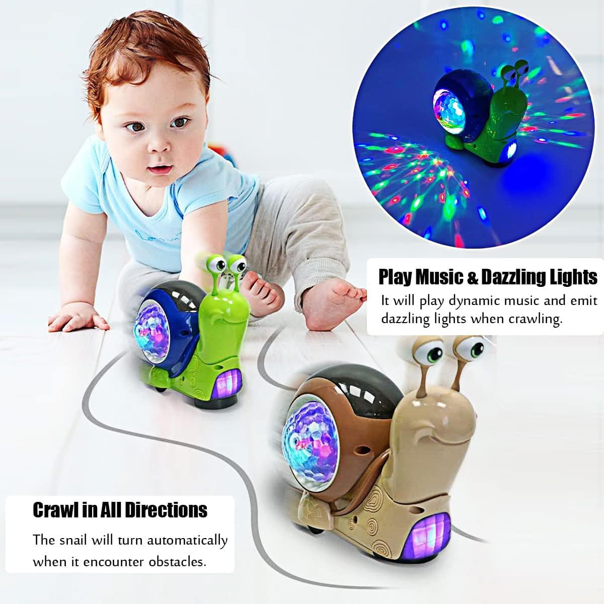 Kids Education Phone - Sürünen Salyangoz Bebek Oyuncağı Yürüyen Karın