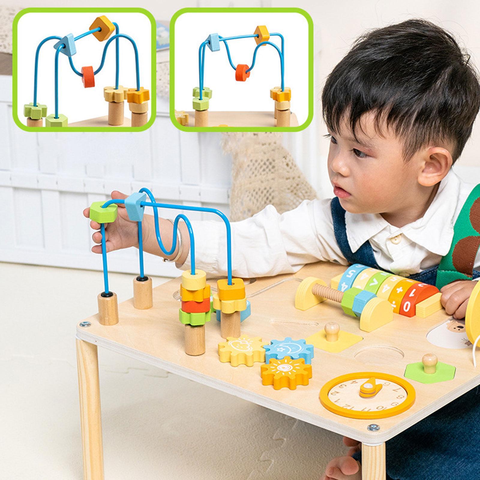 Kids Education Table - Aktivite Masası Tanıma Eğitici Dişli Blokları