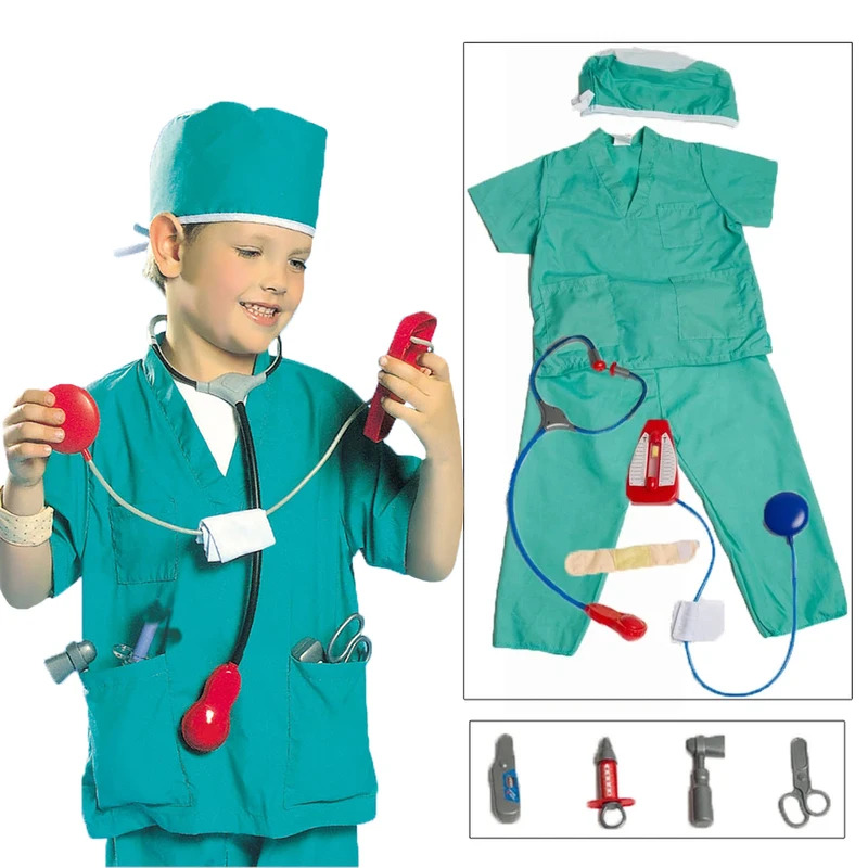 Top Kids Education Youtube - Umorden Çocuk Çocuk Doktor Cerrah Kostüm