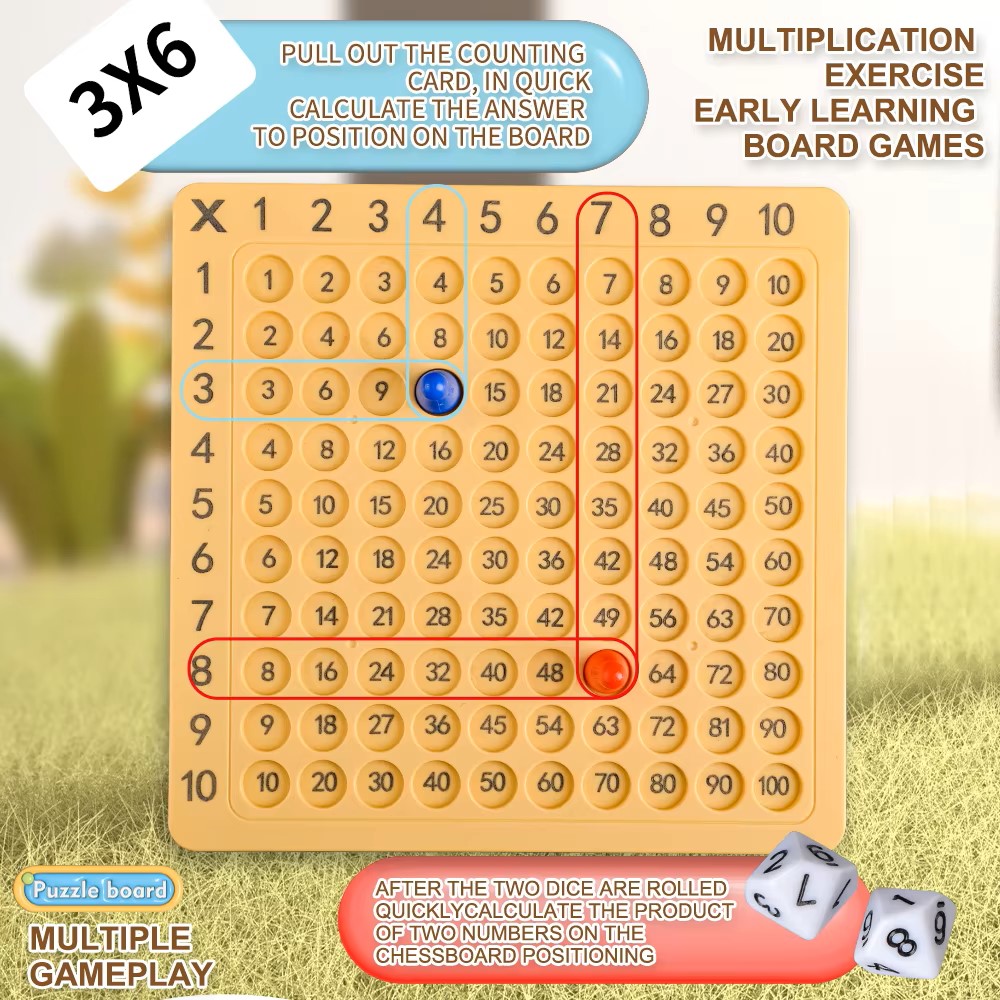 Kids Education Table - 99 Çarpım Tahtası Montessori Aritmetik Oyuncak