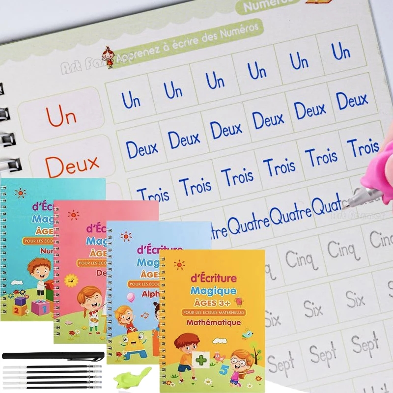 Kids Educational Workbooks - Sihirli Fransız Kopya Kitap Oluk Uygulama