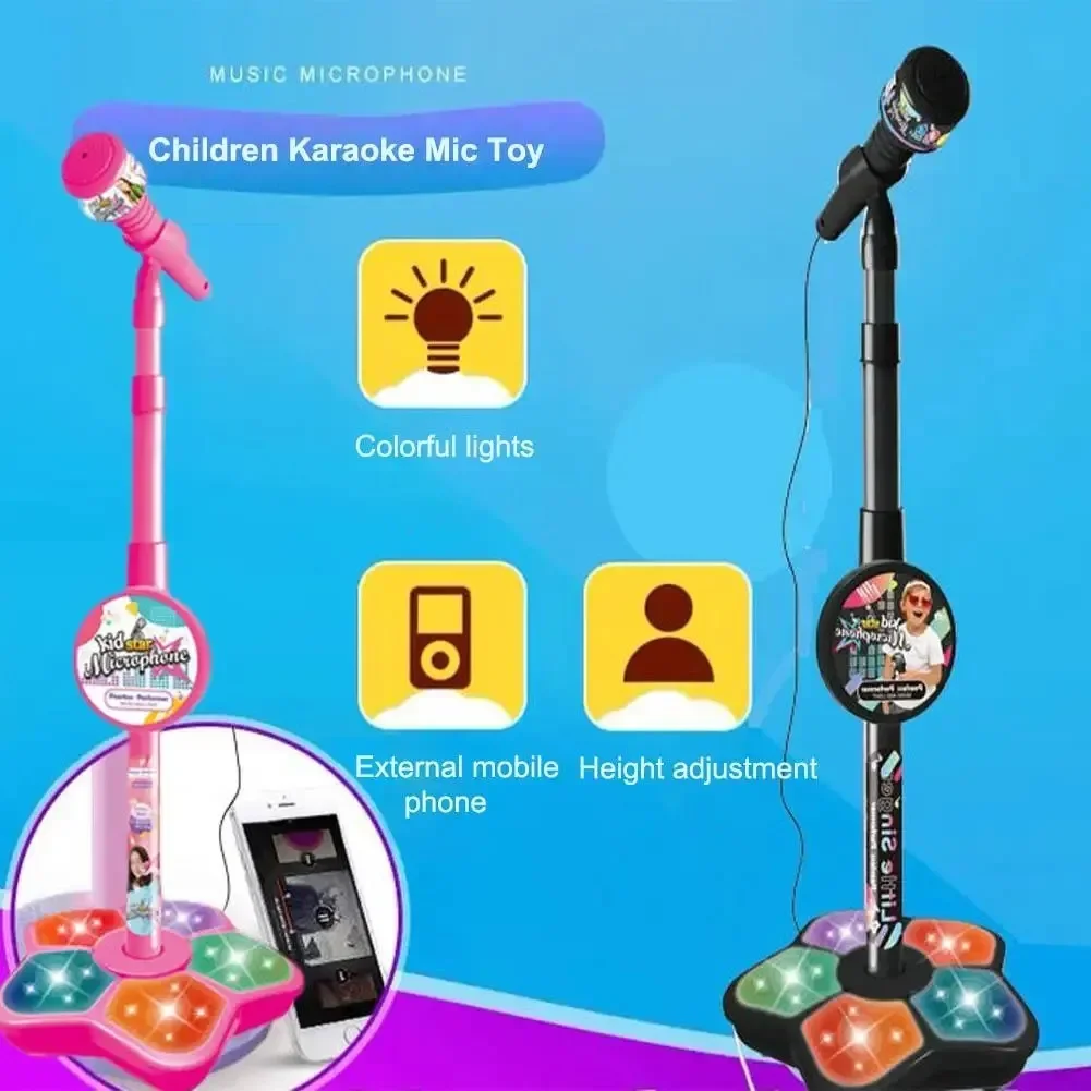 Kids Education Phone - Çocuklar mikrofon standı ile Karaoke şarkı