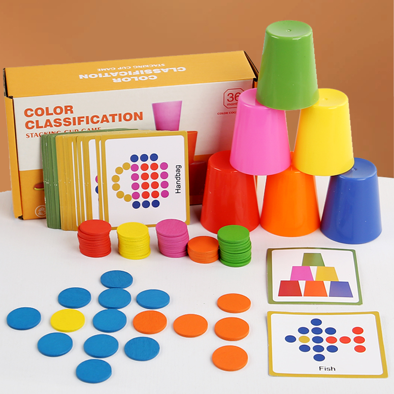 Kids Education Table - Çocuklar İçin İstiflenebilir Bardak Oyunu Eğlenceli