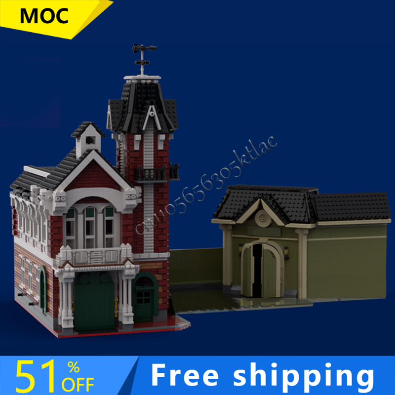 Kingdom Kids Education - 5172PCS MOC Şehir Sokak Görünümü Modüler
