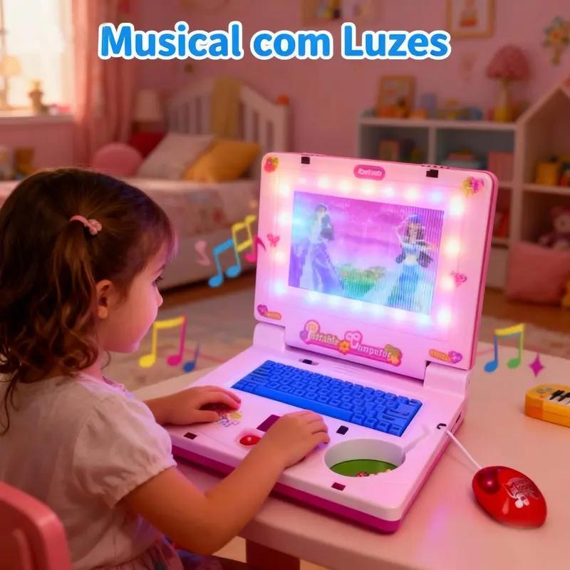 Kids Educational Workbooks - Mini Dizüstü Müzikli Oyuncak Dizüstü Bilgisayar