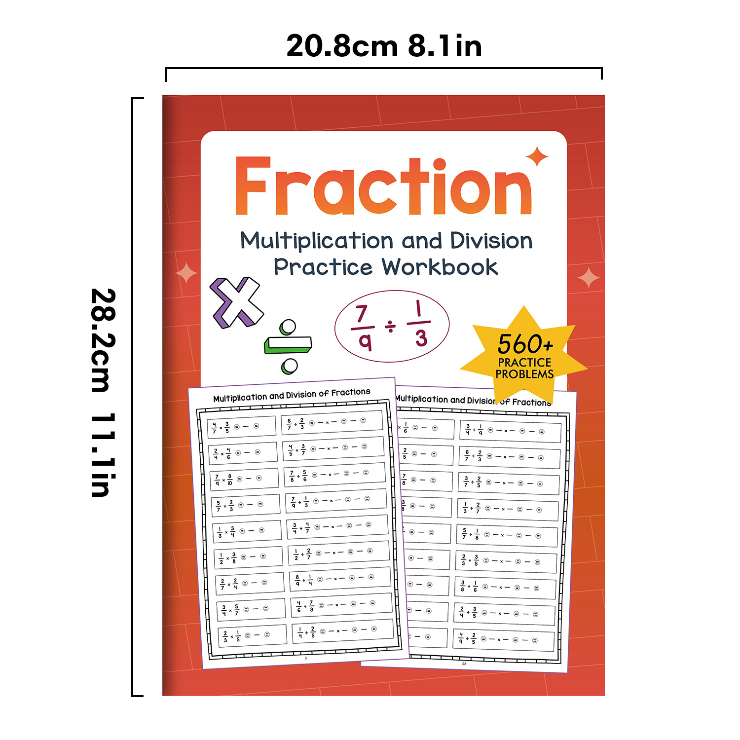 32 Sayfa A4 Kesir Çarpma Bölme - Kids Educational Workbooks incelemesi ve fiyatı